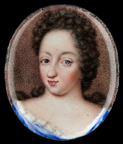 Miniature Portrait of Queen Ulrika Eleonora the Elder, Queen of Sweden 1680-1693 by Erik Utterhielm